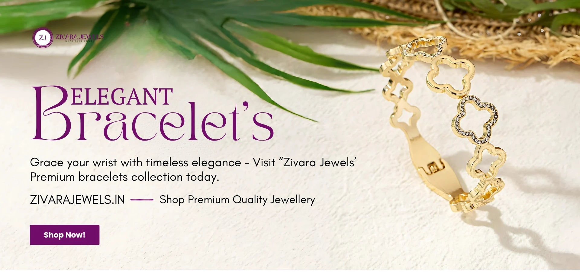 Banner For Premium Bracelet Collections of Zivara jewels