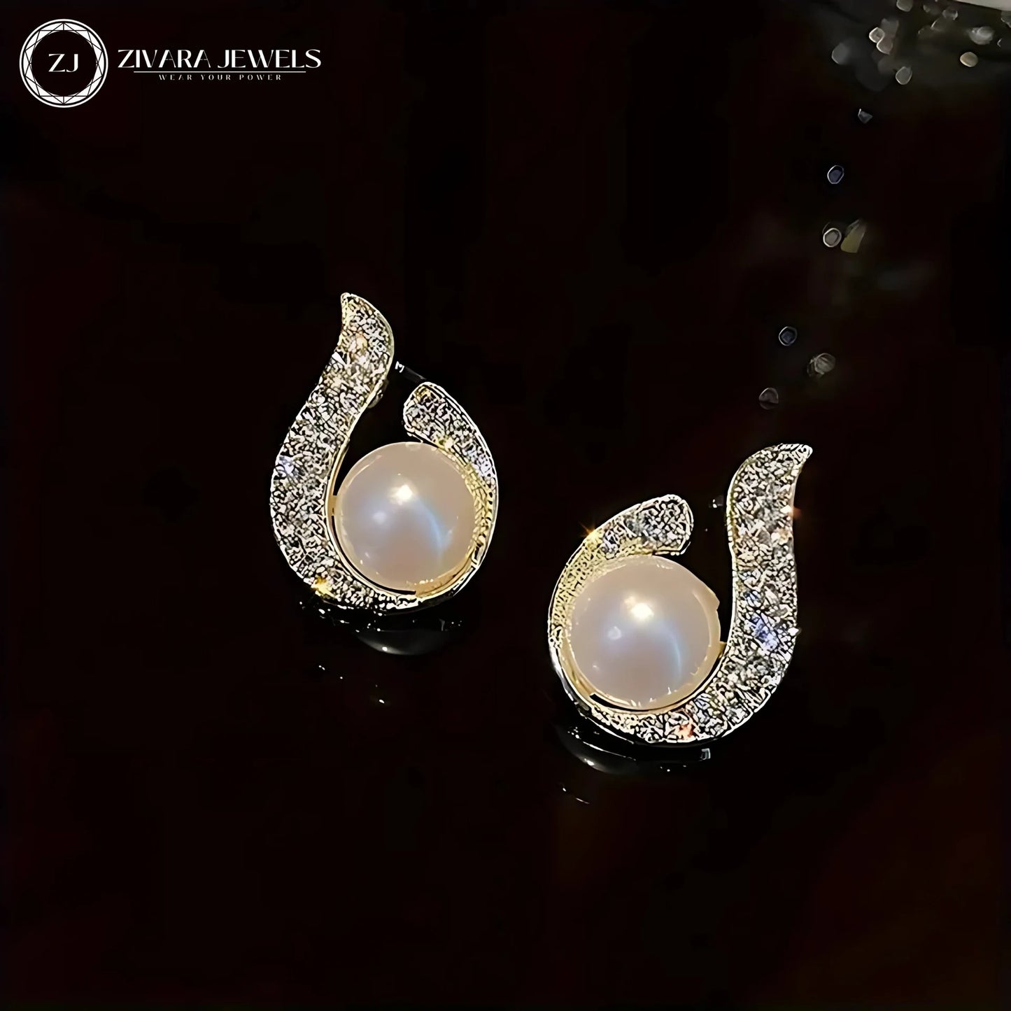 Korean Pearl Stud Earrings – Classic Alloy Pearl Ear Studs